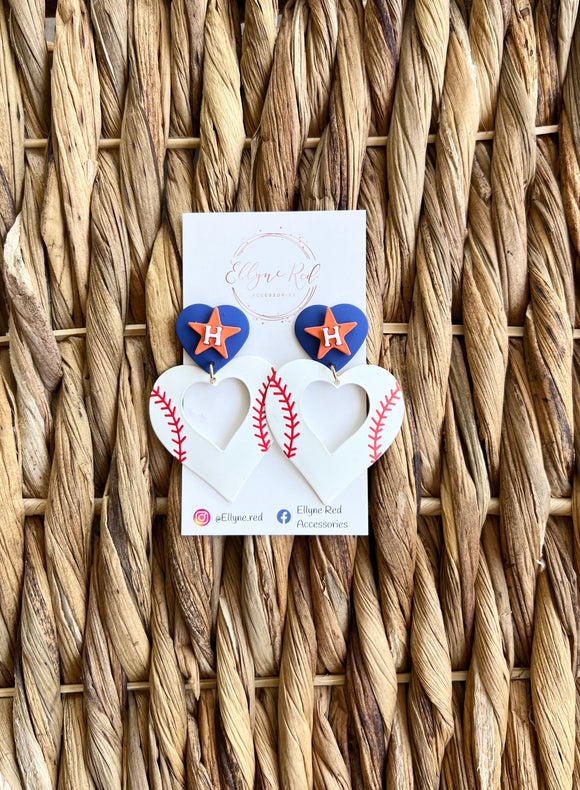 Astros heart shape earrings