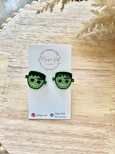 Frankenstein pearl earrings