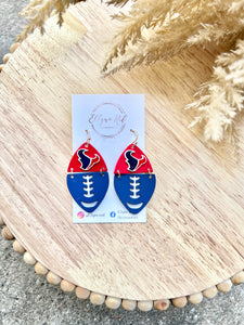 Texan football earrings