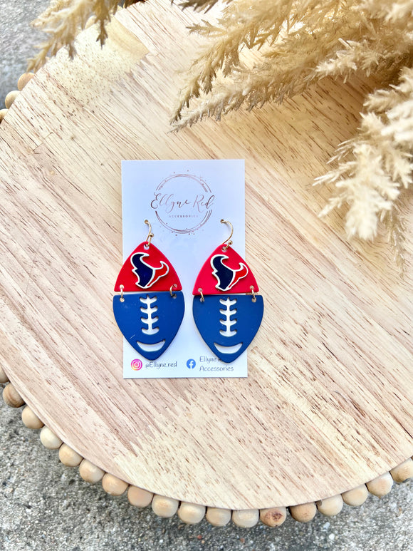 Texan football earrings